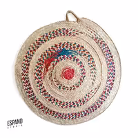 سفره حصیری رنگی طرح فخریه - ساخته شده از برگ نخل  سایز80 سانتی از برند اسپند