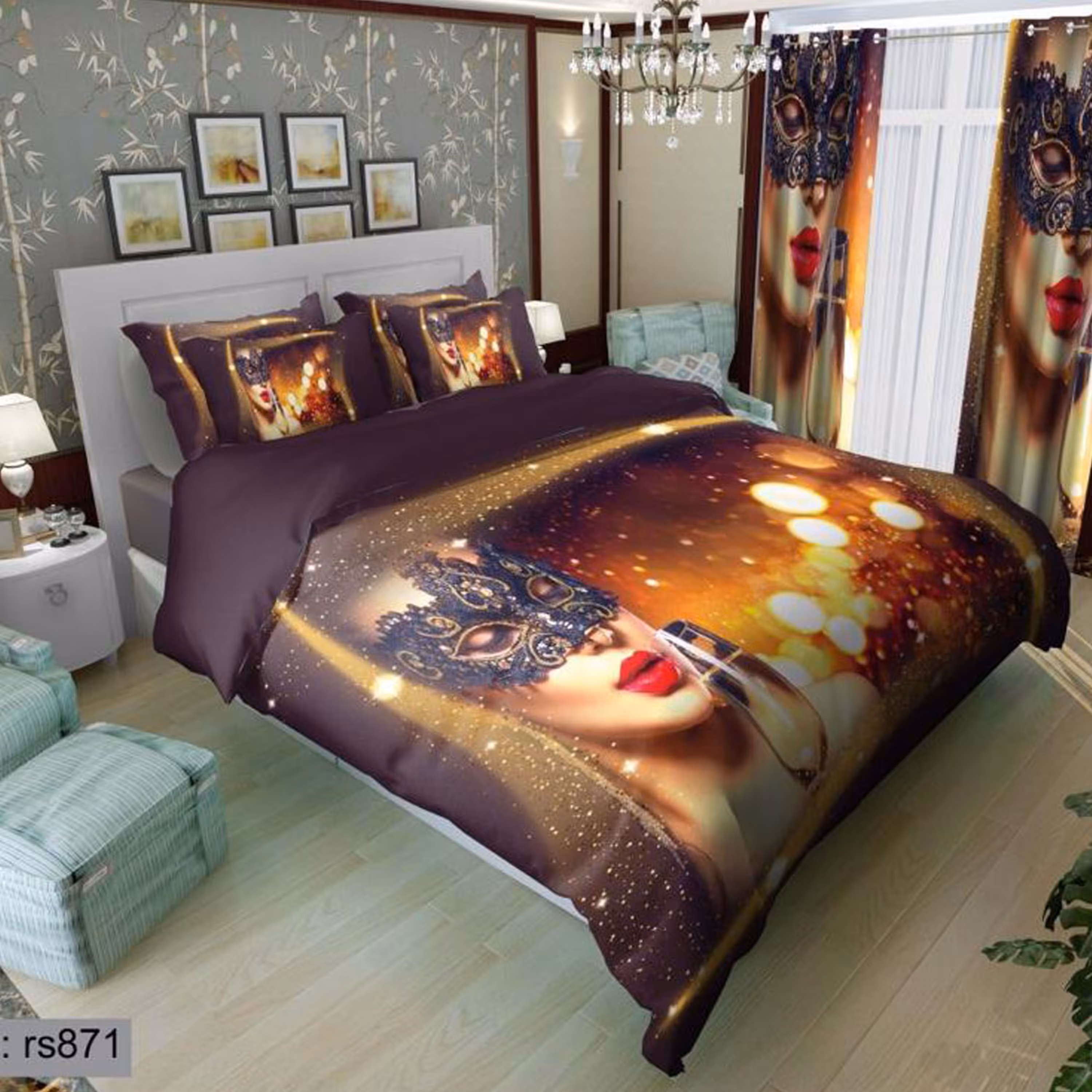 سرویس روتختی 2 نفره تنسل چاپی برندترک لند(Turk Land) rs 871