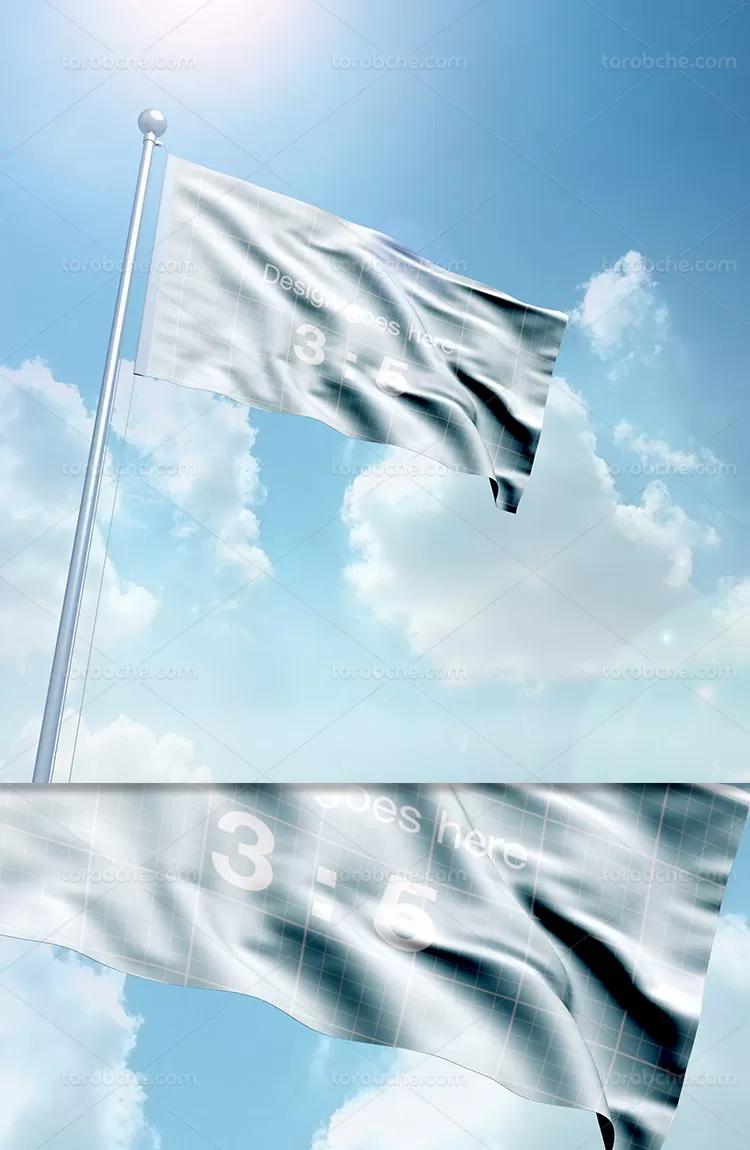 موکاپ پرچم با کیفیت | گرافیک با طعم تربچه