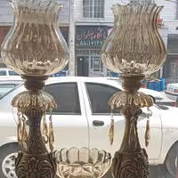شمعدان شمعدانی شمعدان برنجی آبکاری 