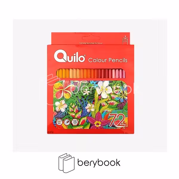 Quilo / کوییلو / مداد رنگی / 72 رنگ / جعبه مقوایی / همراه تراش / 634161