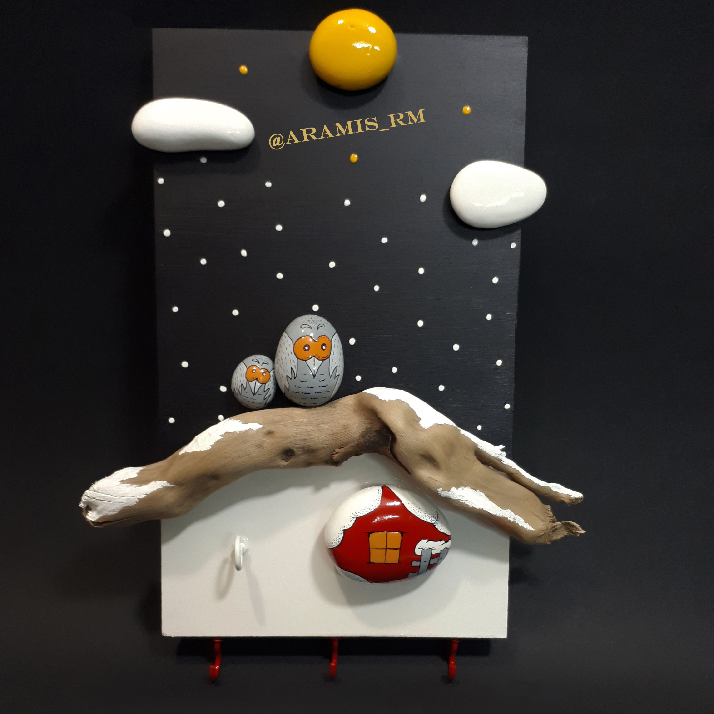 جاکلیدی دیواری جغد برفی