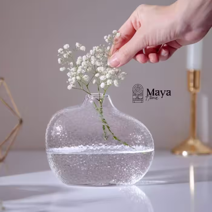 گلدان دفرمه شیشه ای مدرن سایز 3