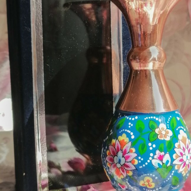 گلدان مس و پرداز
