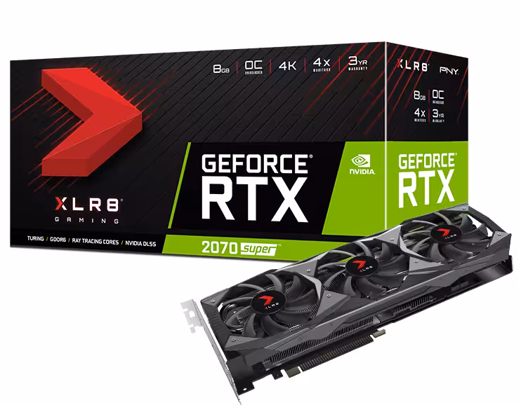 کارت گرافیک پی ان وای مدل RTX 2070 SUPER XLR8 Gaming Overclocked Edition