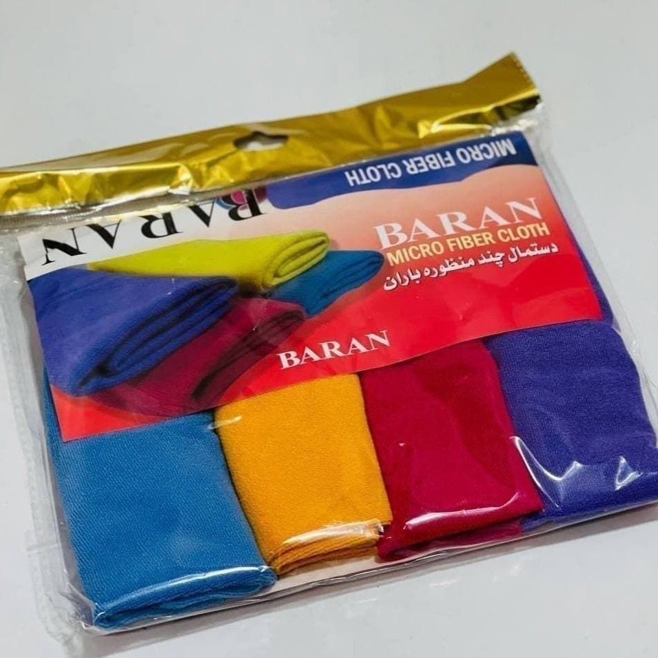 دستمال حوله ای همه کاره مخصوص آبگیری  نظافت شیشه لوازم خانگی و ماشین  باران پک 4 عددی