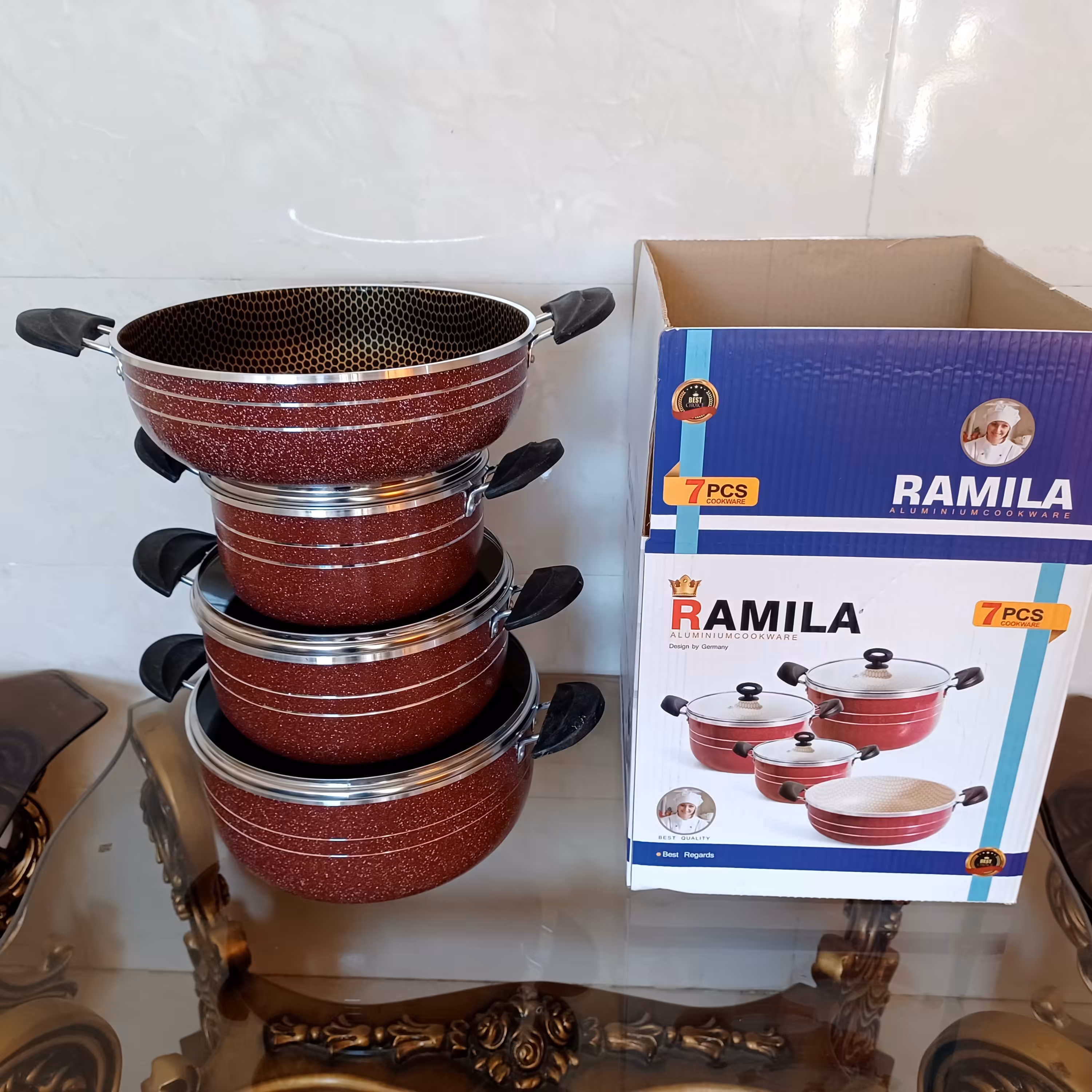 7 پارچه زنبوری درجه یک - تولیدی هفت پارچه زنبوری درجه یک -ساخت شرکت تولیدی قابلمه رامیلا  تولیدی ظروف نچسب 