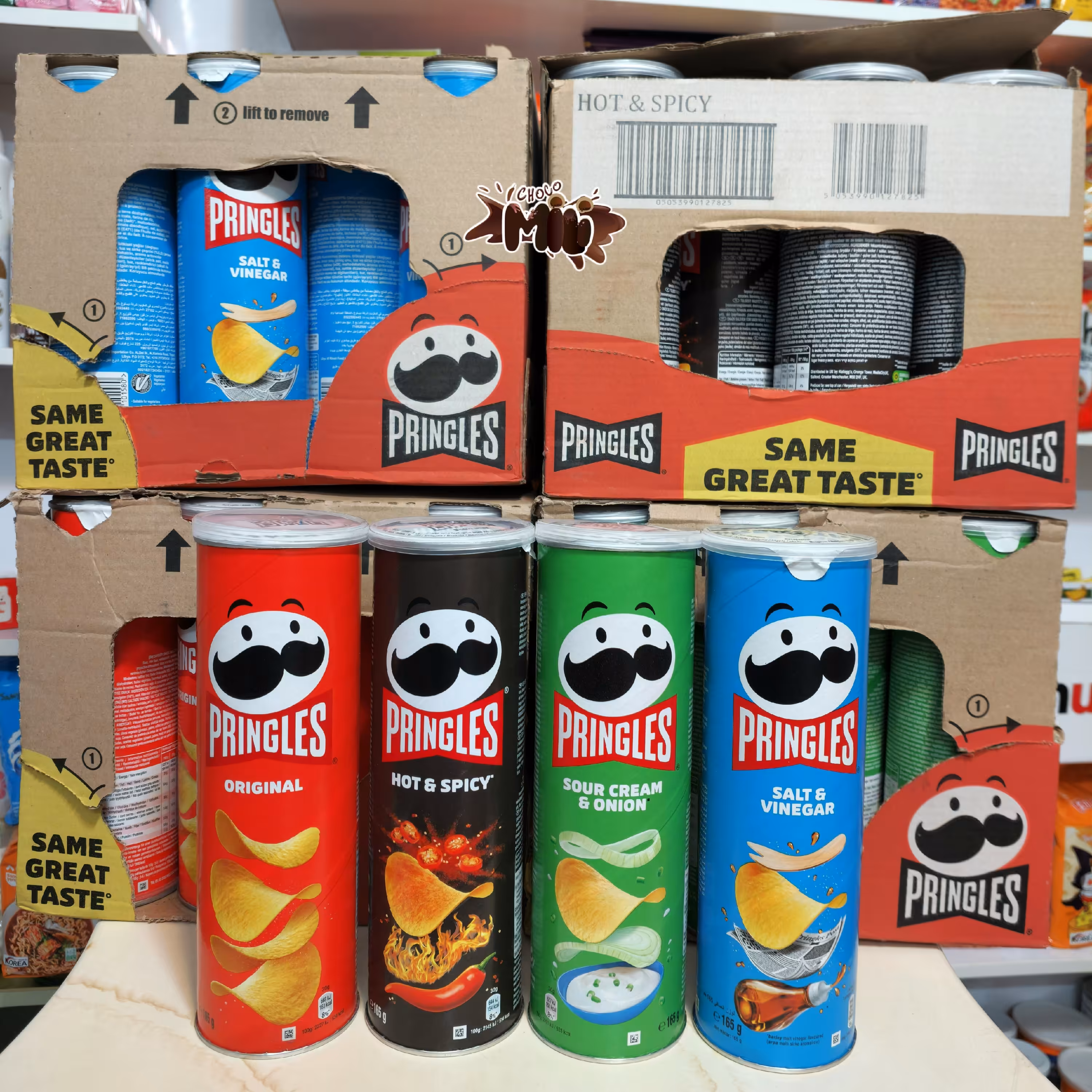 چیپس پرینگلز(کارتن19عددی میکس7طعم)ارسال رایگان سراسر کشور