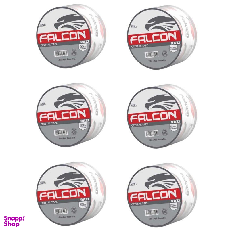 چسب پهن رازی (Razi) مدل فالکون عرض 4.8 سانتیمتر مجموعه 6 عددی