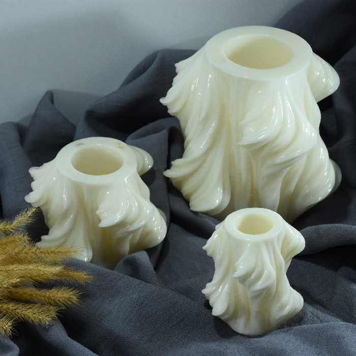 قالب سیلیکونی گلدان موج منحنی