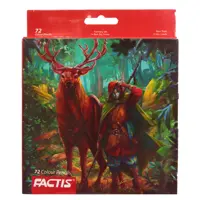مدادرنگی 72 رنگ جعبه مقوایی طرح پسر و گوزن فکتیس FACTIS