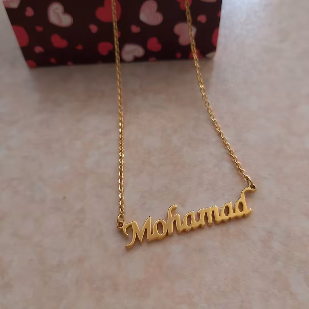گردنبند اسم استیل اکثر اسامی موجودن زنانه و مردانه