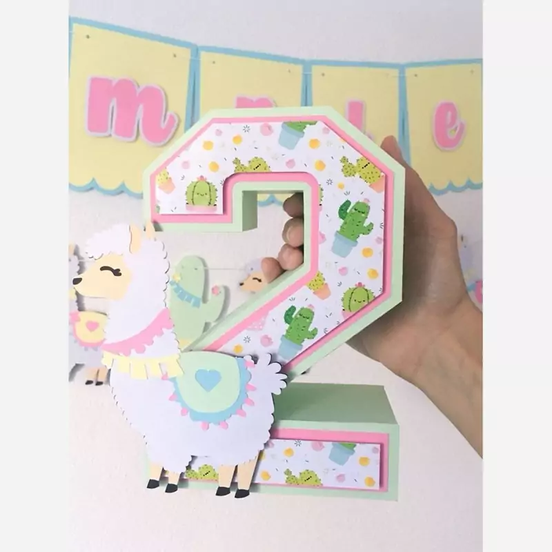 استند عدد تم تولد طرح لاما مقوای