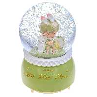 گوی فانتزی بزرگ موزیکال سبز طرح دختر خرگوشی