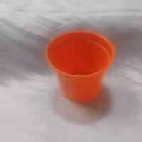 گلدان پلاستیکی مدل رنگین کمان سایز 8 رنگ نارنجی