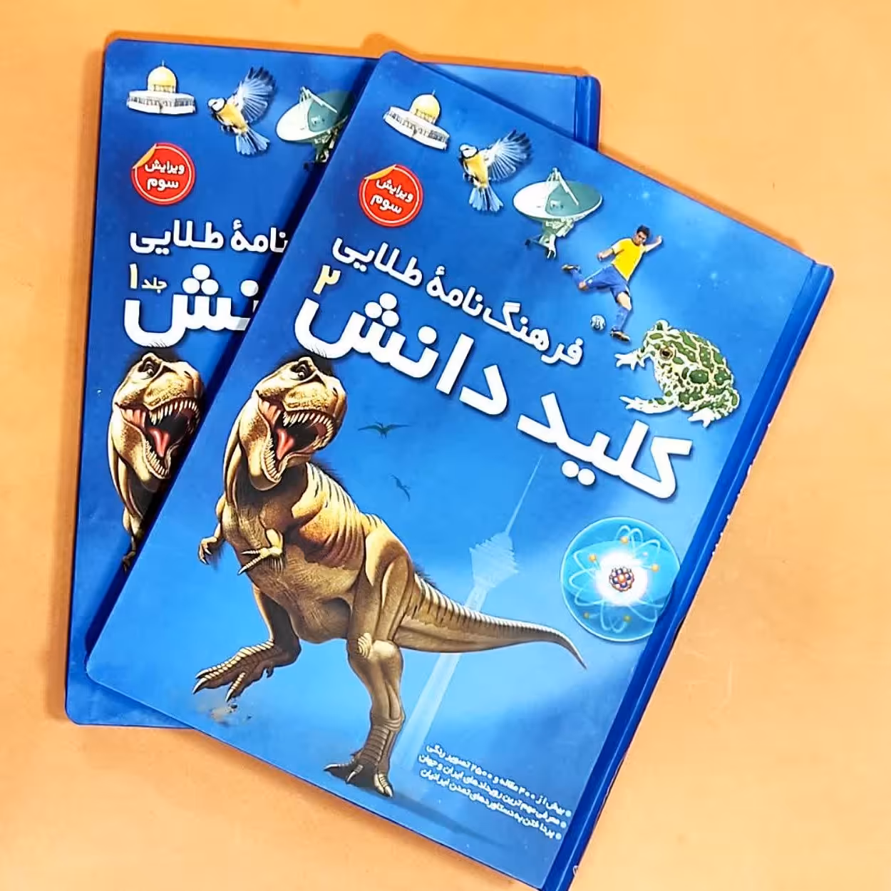 مجموعه 2 جلدی فرهنگ نامه طلایی کلید دانش همراه با قاب