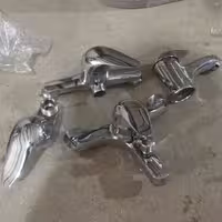 شیرآلات مهرسان دسته اردکی رنگ کروم سفید طلایی و سفید طلایی