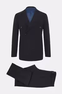 کت وشلوار آبی مردانه و شلوار دکمه ای جسورانه دریایی W Collection