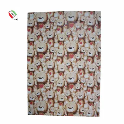 کاغذ کادو گلاسه طرح خرس قلب دار مستر گیفت 74023