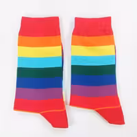 جوراب ساقدار رنگی رنگی