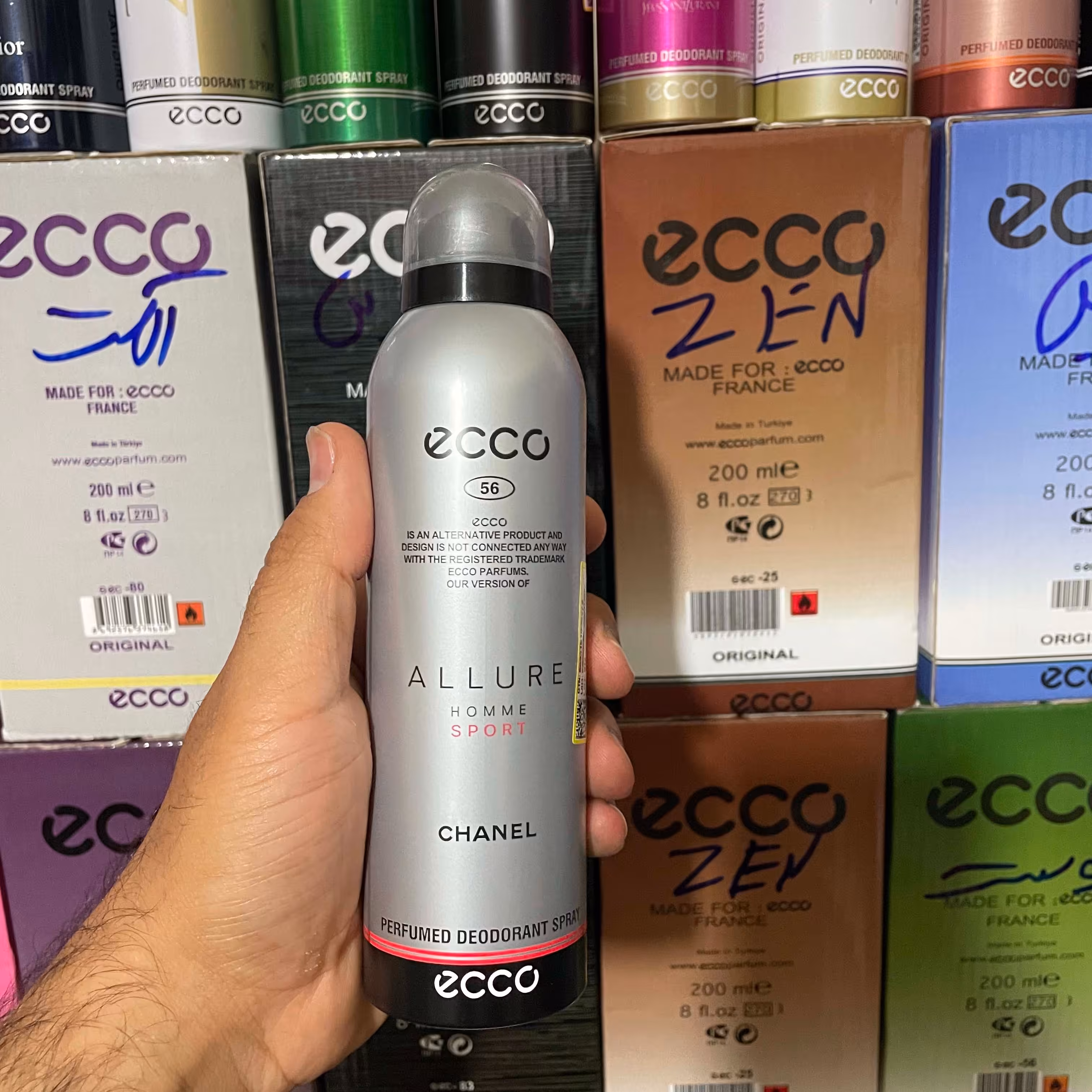 اسپری اکو اصلی مدل آلور هوم اسپرت ALLURE HOMME SPORT اورجینال حجم 200 میل ECCO