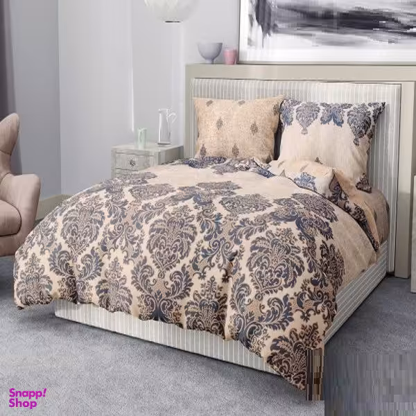 سرویس خواب طرح ساتین پنبه کد 93 دو نفره شش تکه