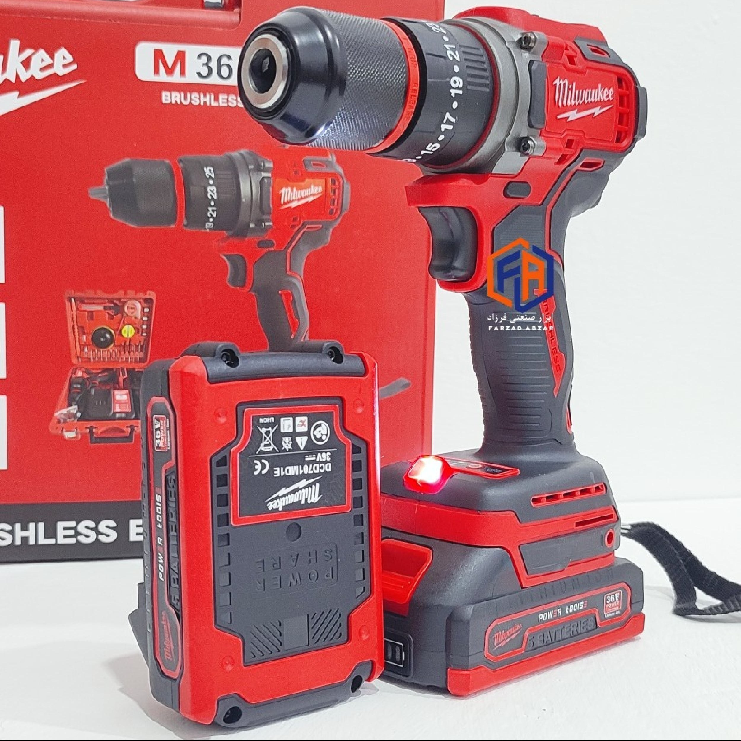  دریل شارژی 36ولت میلواکی سه نظام فلزی