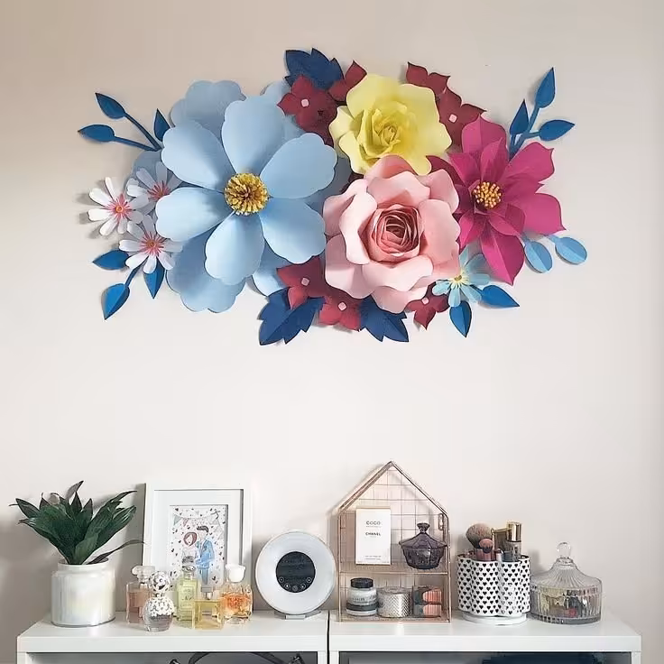 گل کاغذی مقوایی طرح جدید