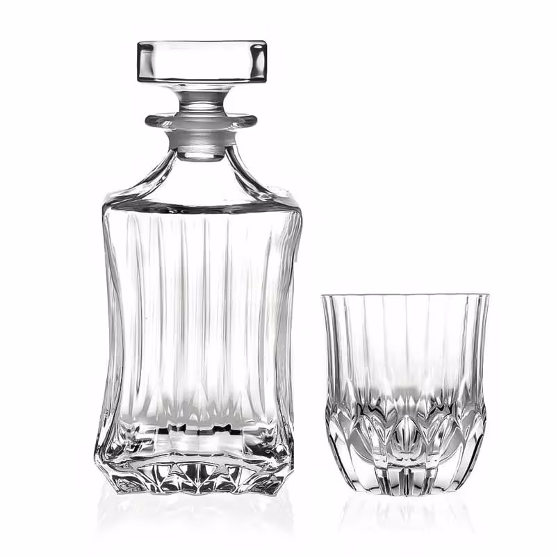 دکانت و نیم لیوان کریستال ایتالیا RCR Adagio