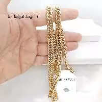 زنجیر مردونه 45 سانت کارتیر استیل بسیار  با کیفیت و کاملا رنگ ثابت و آبکاری طلا شده 