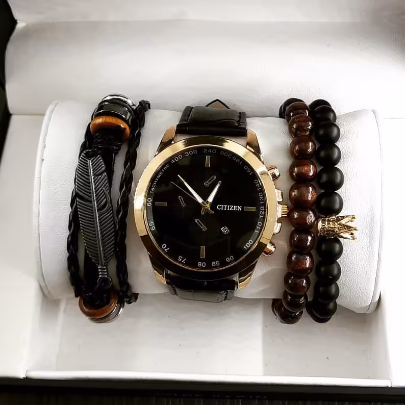 ست ساعت و دستبند مردانه مناسب کادو