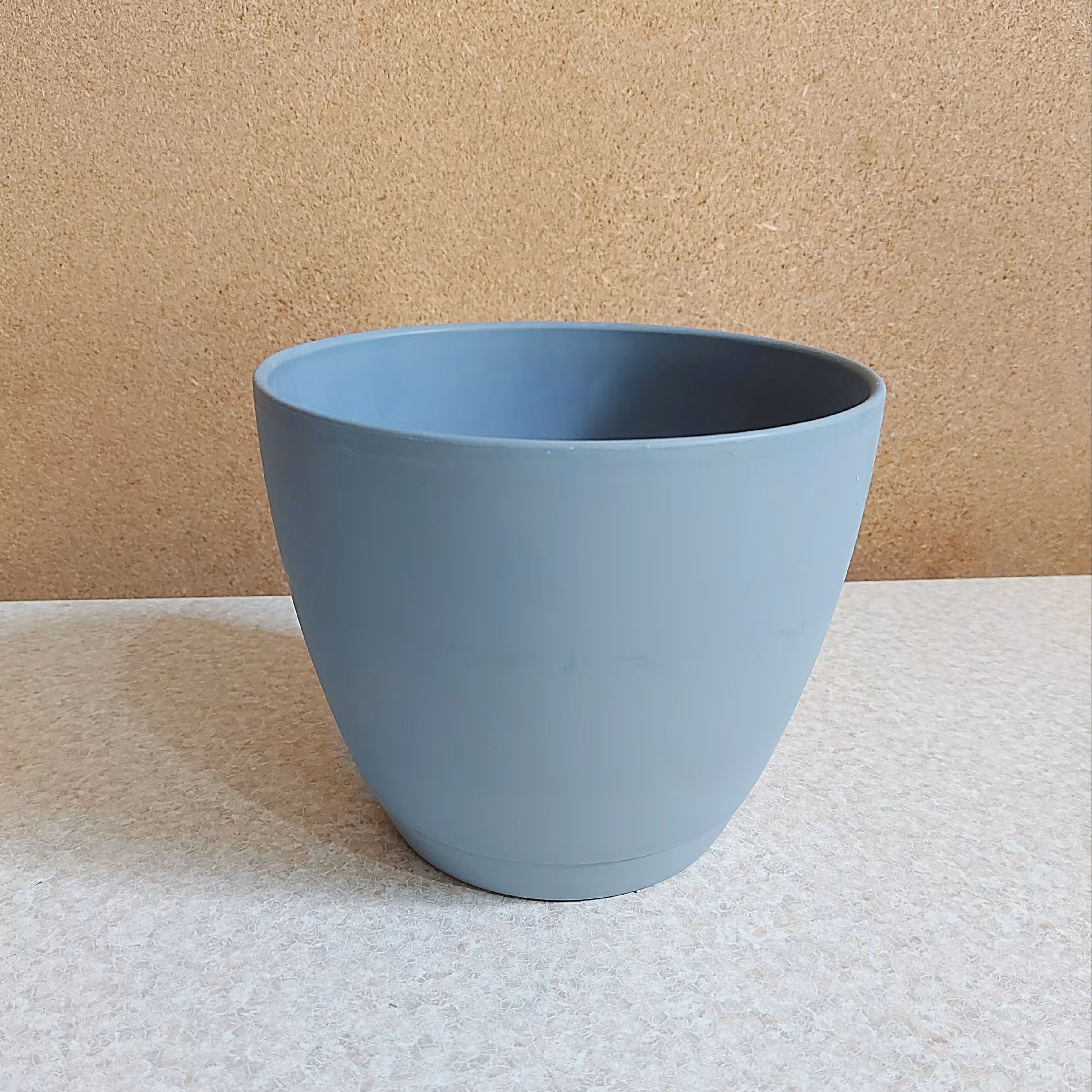 گلدان میکا گرد طوسی 20 سانتیمتر