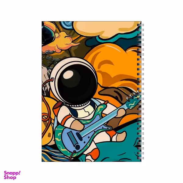 دفتر مشق 100 برگ بامبیلیپ طرح فضانورد گیتاریست کد 4180524