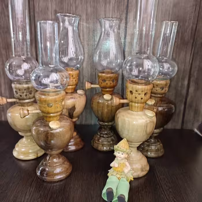 گردسوز چوبی خراطی شده رومیزی