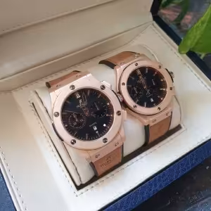 ساعتمچی ست مردانه و زنانه هابلوت صفحه مشکی HUBLOT