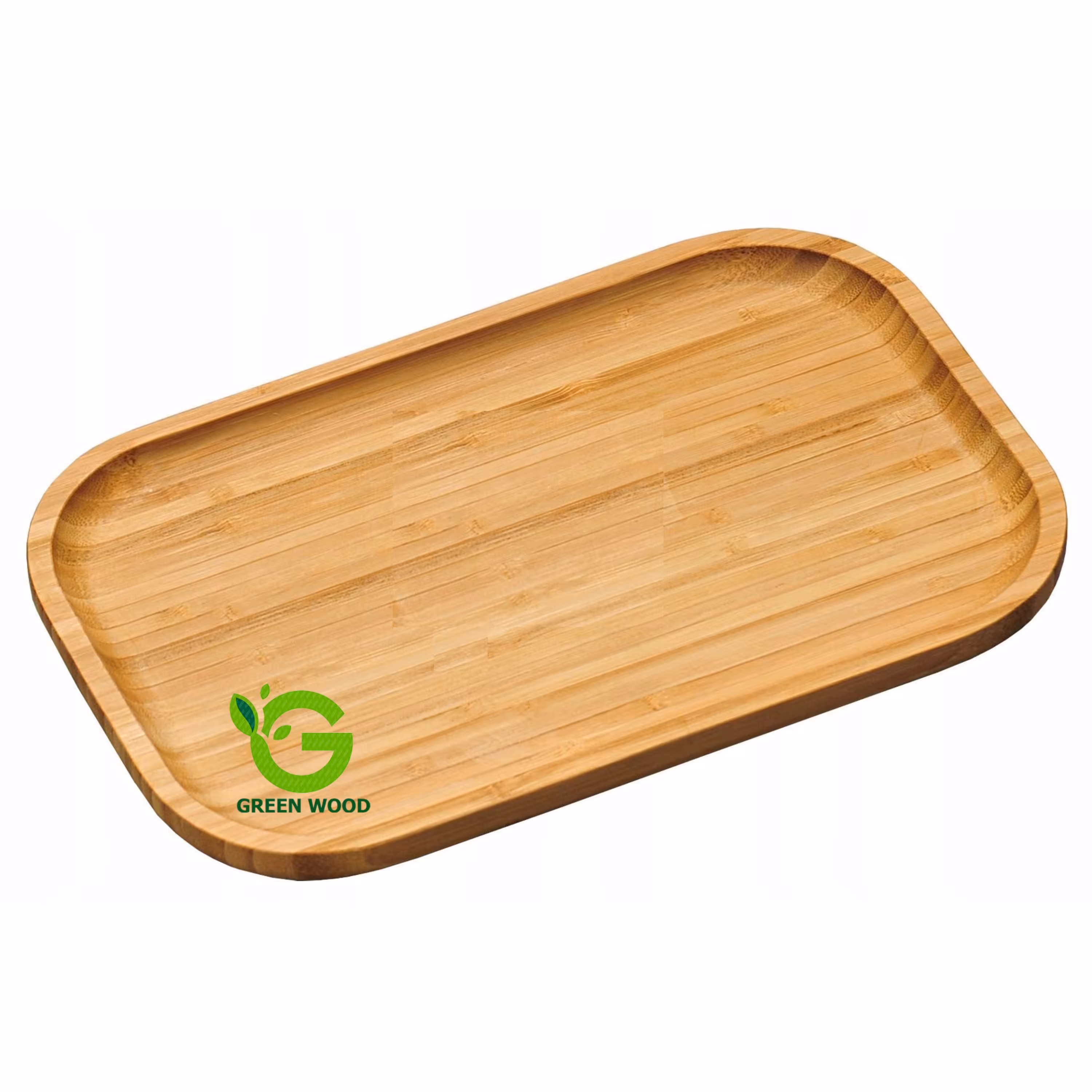 سینی پذیرایی چوبی بامبو کد Gw140701014