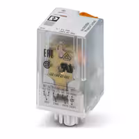 رله شیشه ای فونیکس کنتاکت سه کنتاکت 120AC و ( 11 پایه گرد 10 آمپر ) REL-OR3/L-120AC/3X21