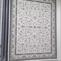 فرش ماشینی پاتریس 1500شانه طرح افشان سی گل کرم کناره یک ونیم متری