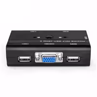 سوئیچ کی وی ام 2 پورت USB دی نت MT-260KL همراه با کابل