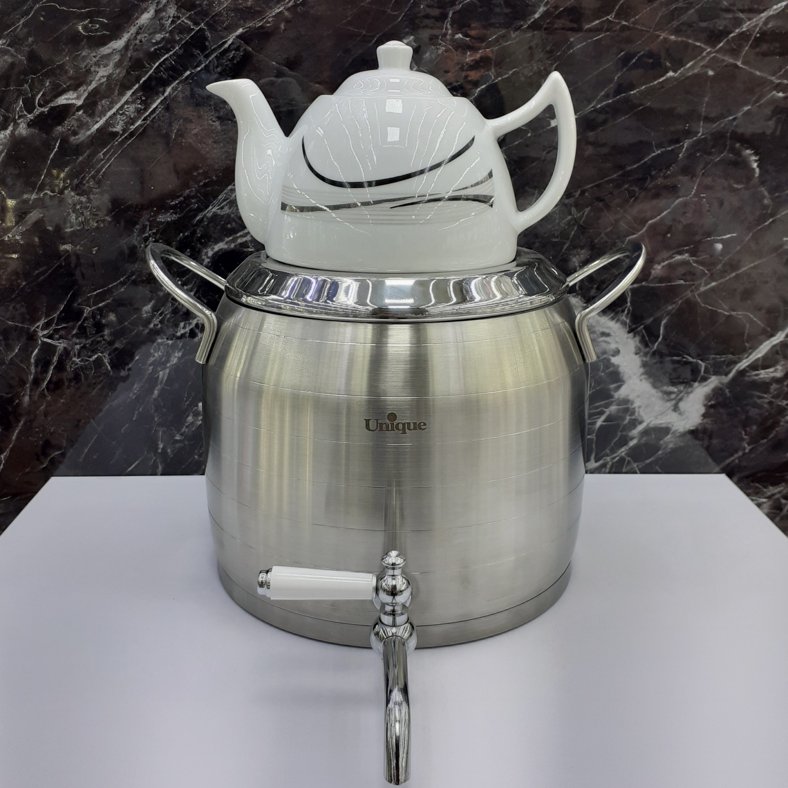 کتری قوری یونیک  6لیتر  ورق ضخیم کف چدن UN-7295 تمام مات