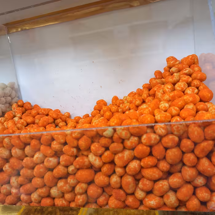 کراکر (بادام زمینی روکش دار)باطعم کچاپ