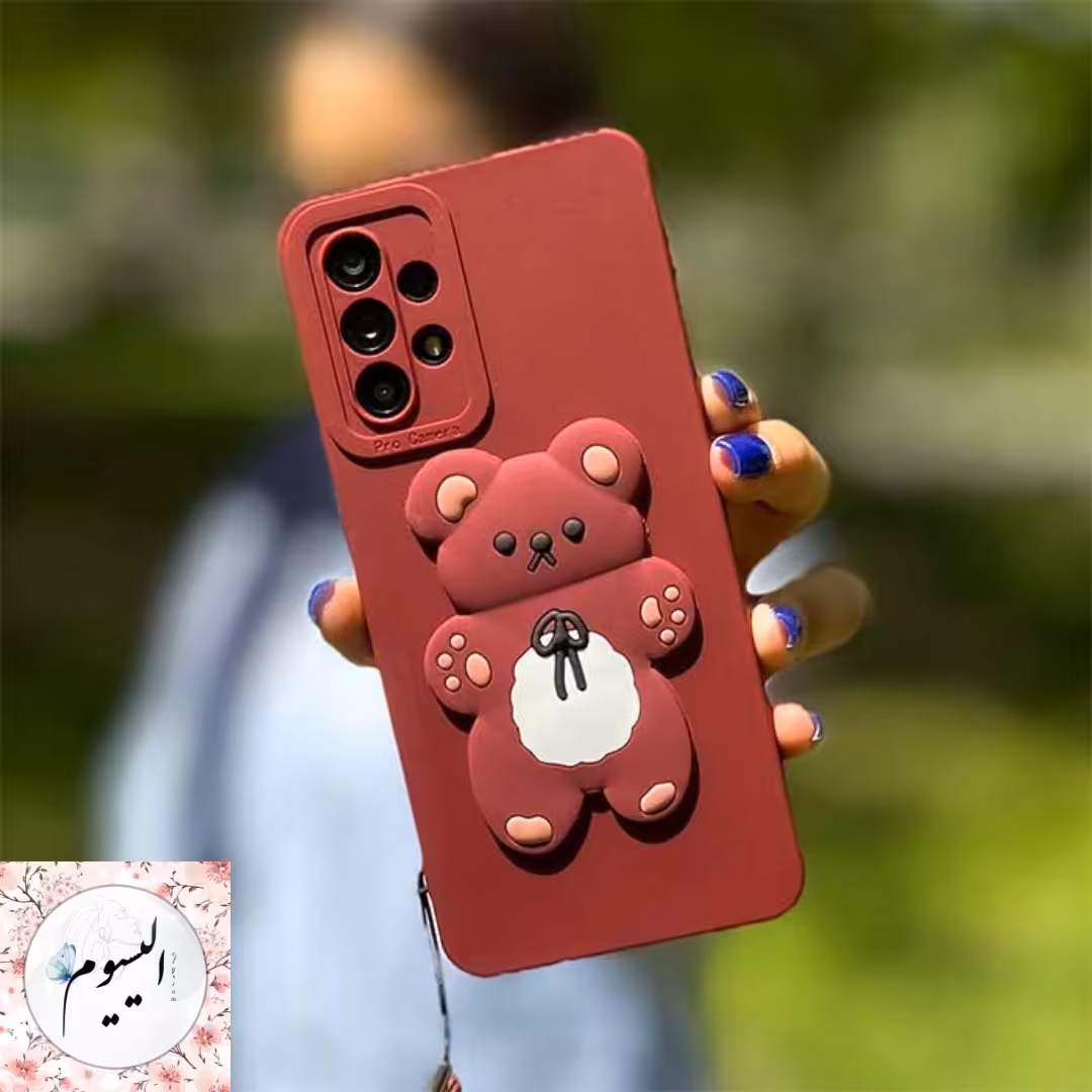 قاب گوشی خرسی برانچ به همراه آویز مناسب سامسونگ a21s