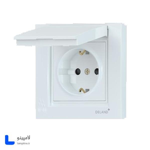 پریز برق ارت درب دار دلند مدل آسا