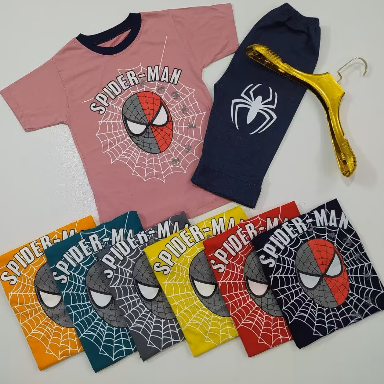 تیشرت شلوارک پسرانه مرد عنکبوتی پر طرفدار رنگبندی جذاب سایز بندی 65