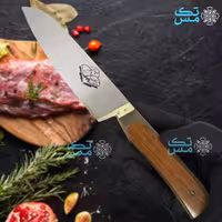 چاقوی آشپزخانه حیدری دسته کائوچو نسکافه ای سایز 2 