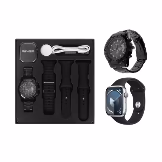 ساعت هوشمند هاینو تکو مدل GP-14 به همراه 3 بند وساعت مچی عقربه‌ای