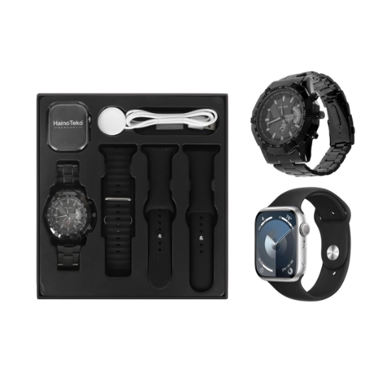 ساعت هوشمند هاینو تکو مدل GP-14 به همراه 3 بند وساعت مچی عقربه‌ای