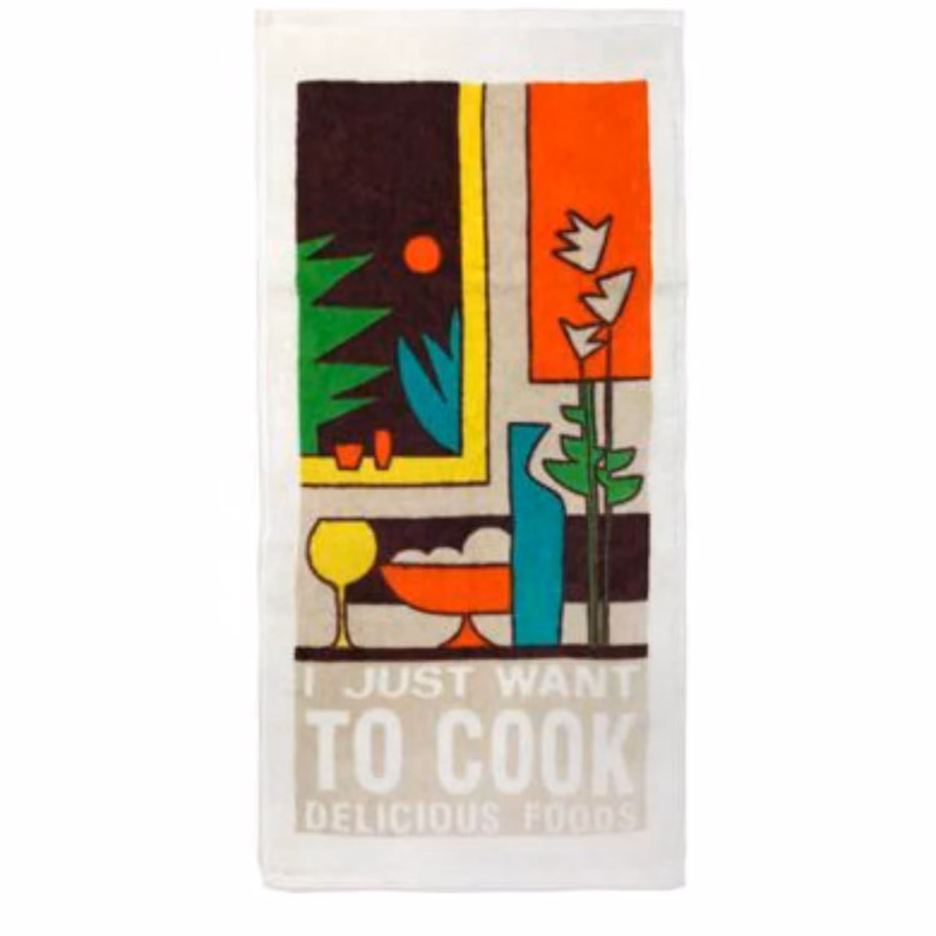 حوله دست و صورت پودایران طرح گل و پنجره نارنجی سایز 30در60 (100درصد پنبه)