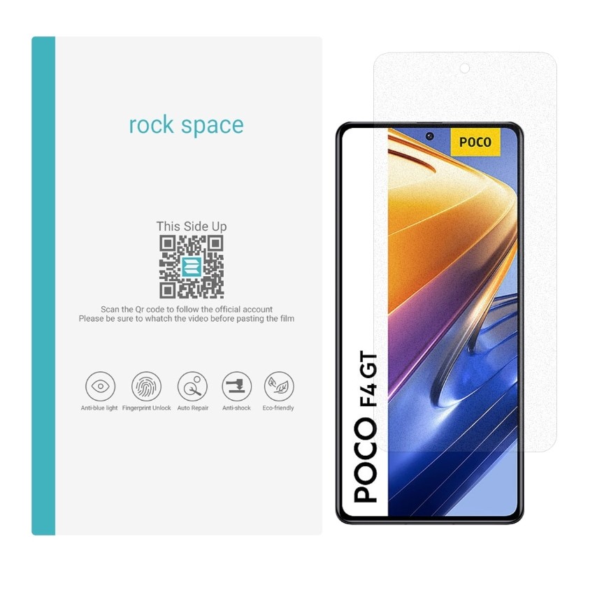 گلس مات نانو و ضد ضربه گوشی شیائومی POCO f4 GT برند راک اسپیس

