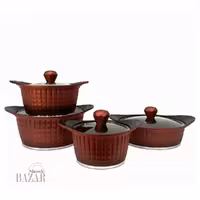 سرویس قابلمه 8 پارچه نگینی قرمز یونیک کد8205